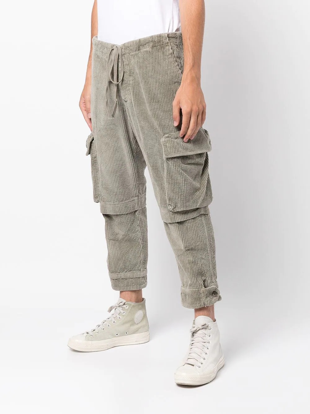 corduroy cargo trousers - 3