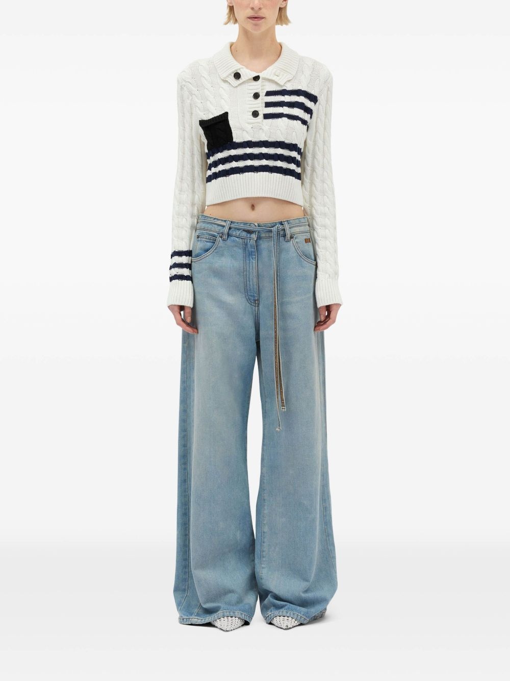 cotton straight jeans - 3