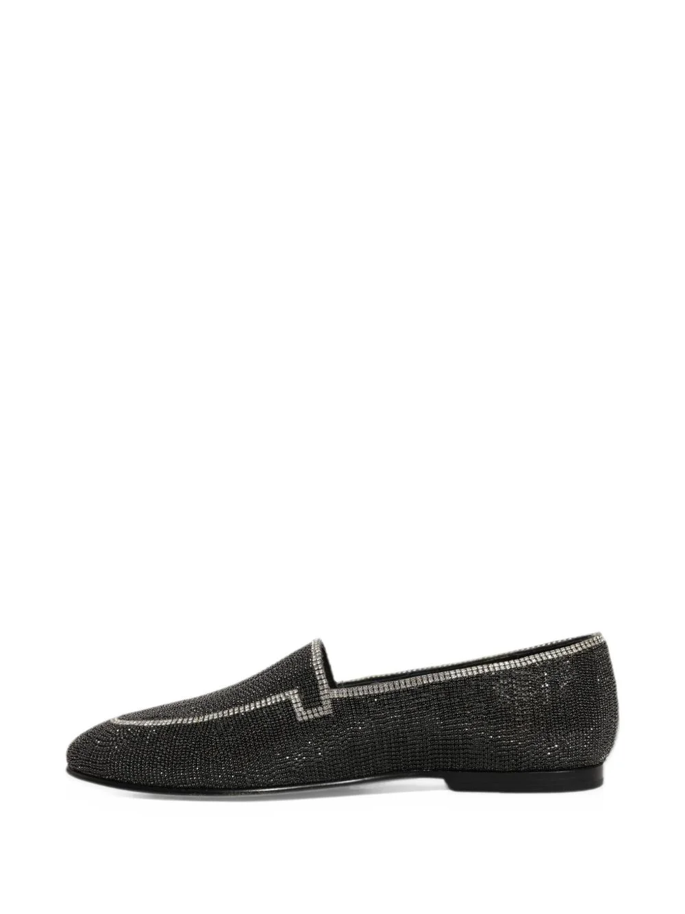 crystal-embellished loafers - 1