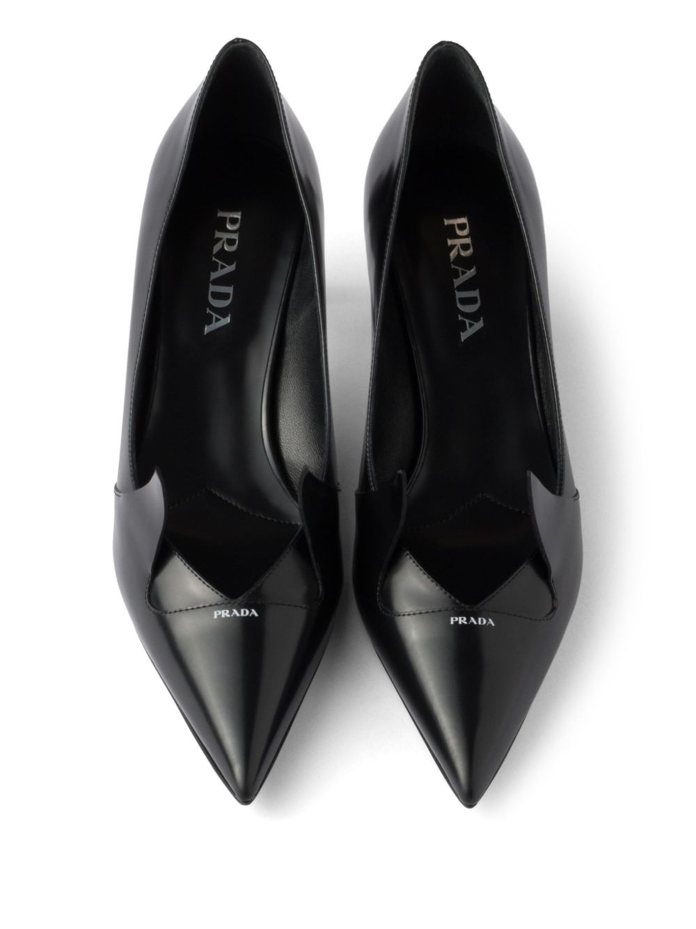 55mm two-tone brushed-leather pumps - 4
