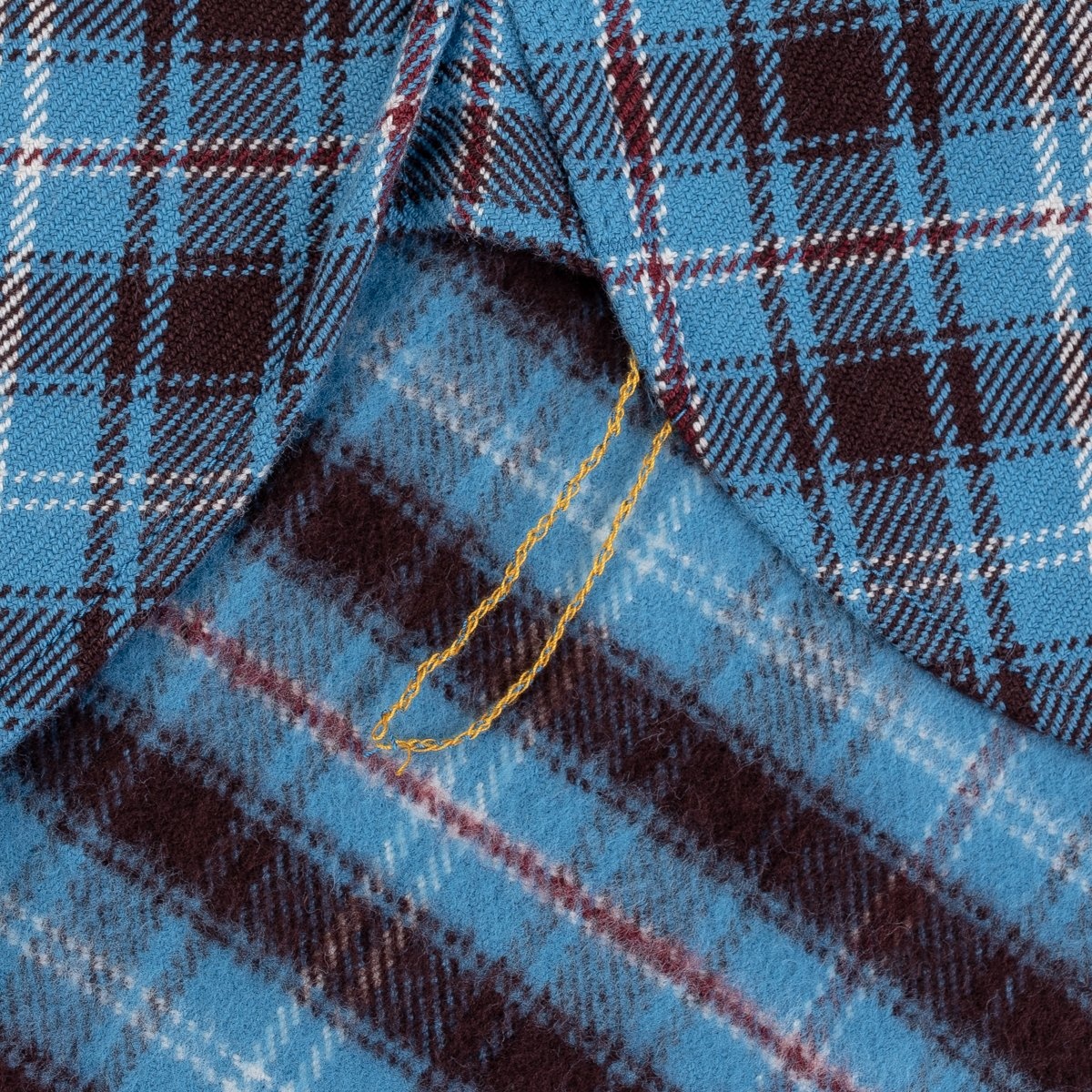Ultra Heavy Flannel Blanket Check Work Shirt - Sax Blue - 12