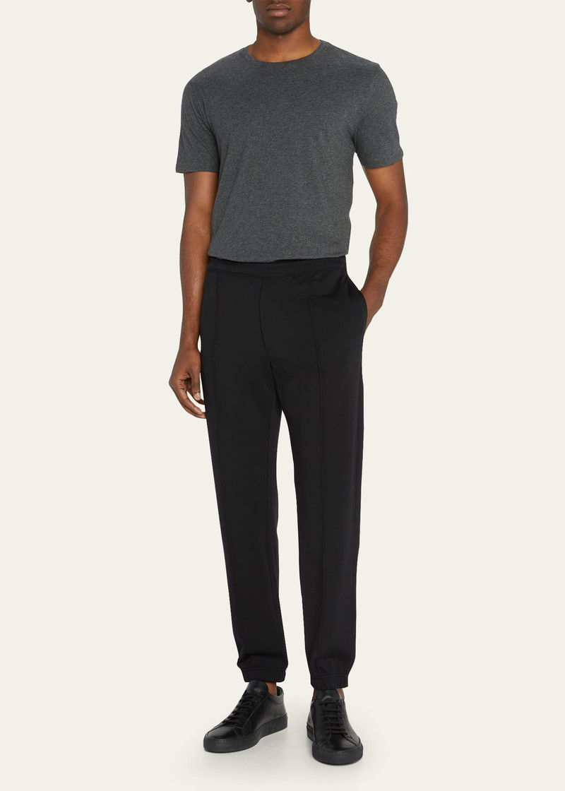 Vince Men's Short-Sleeve Pima Crewneck Jersey T-Shirt, Black outlook