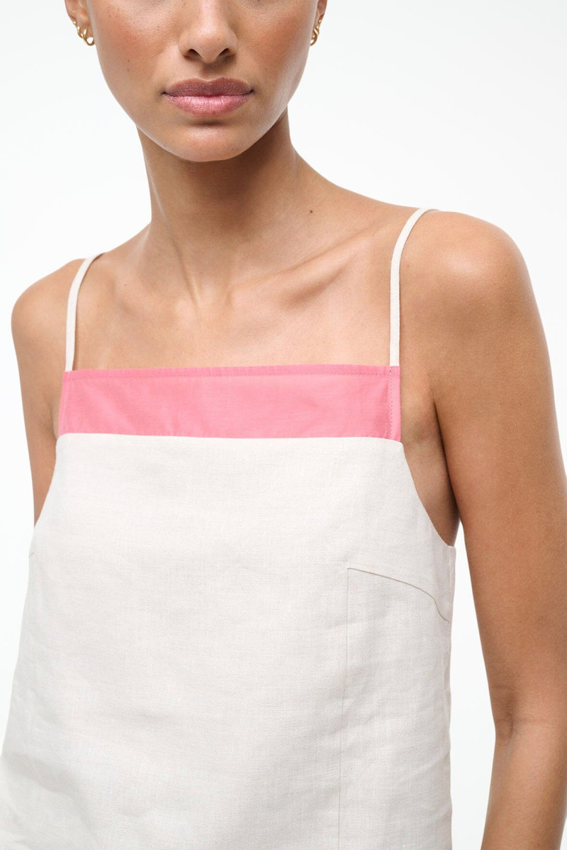 STAUD MAISIE LINEN TOP BLUSH CANYON 3