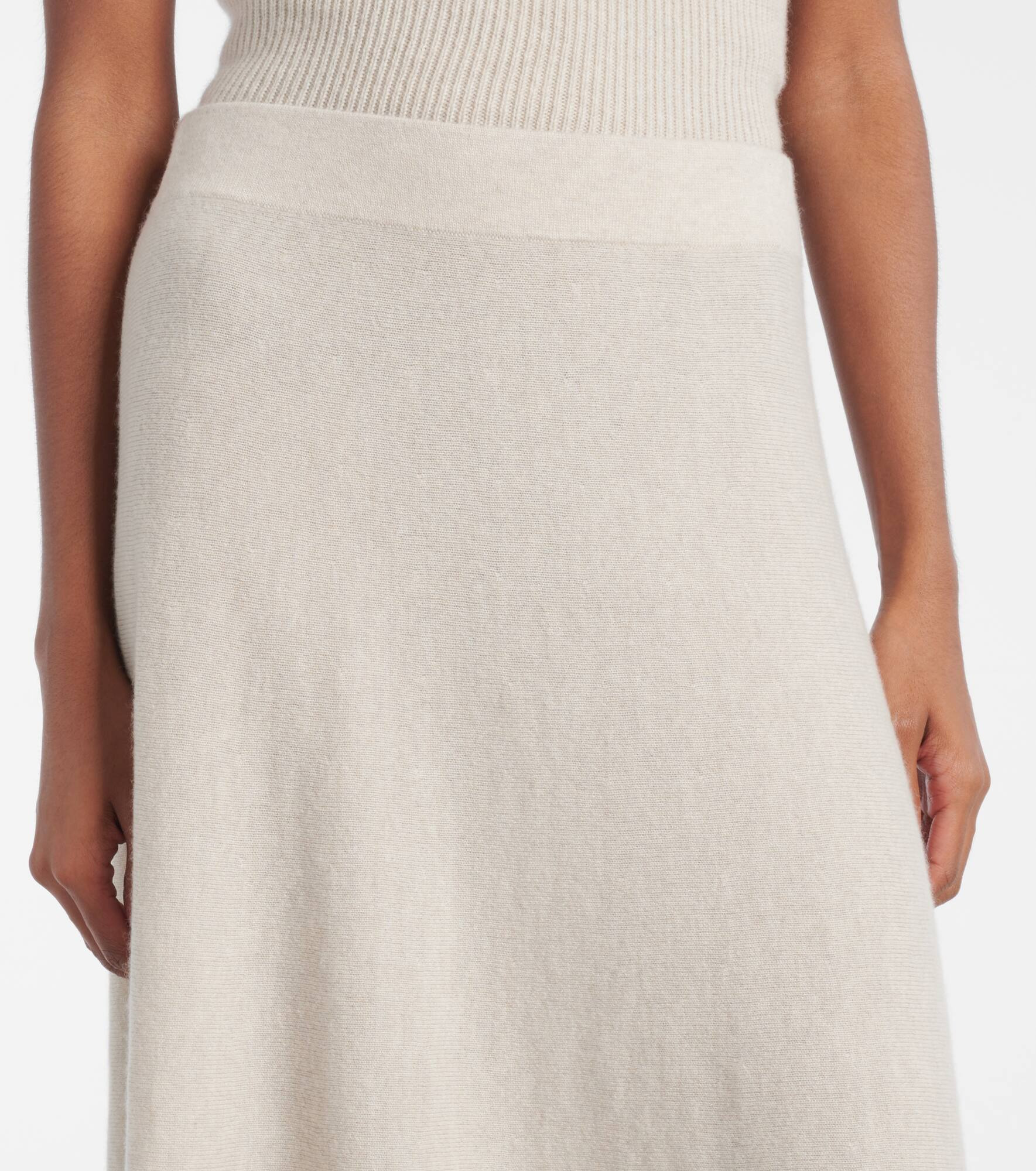 Torie high-rise cashmere maxi skirt - 4