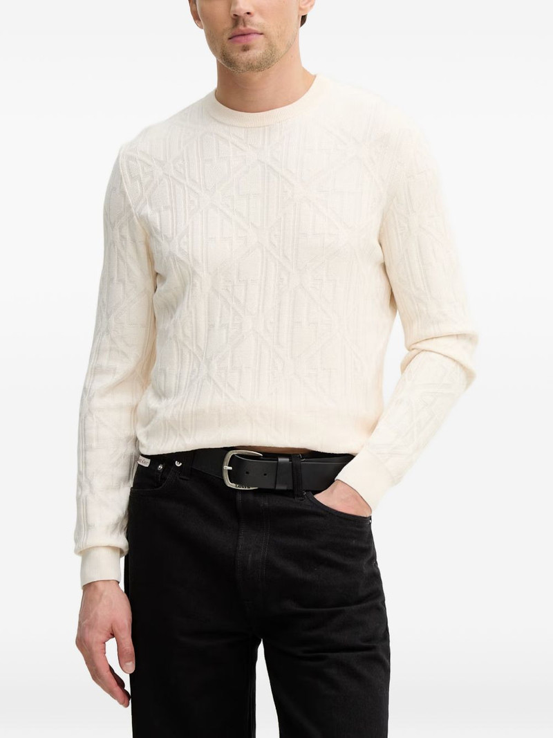 geometric-knit sweater 1