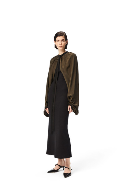 Loewe Cape sleeve dress in wool and viscose outlook