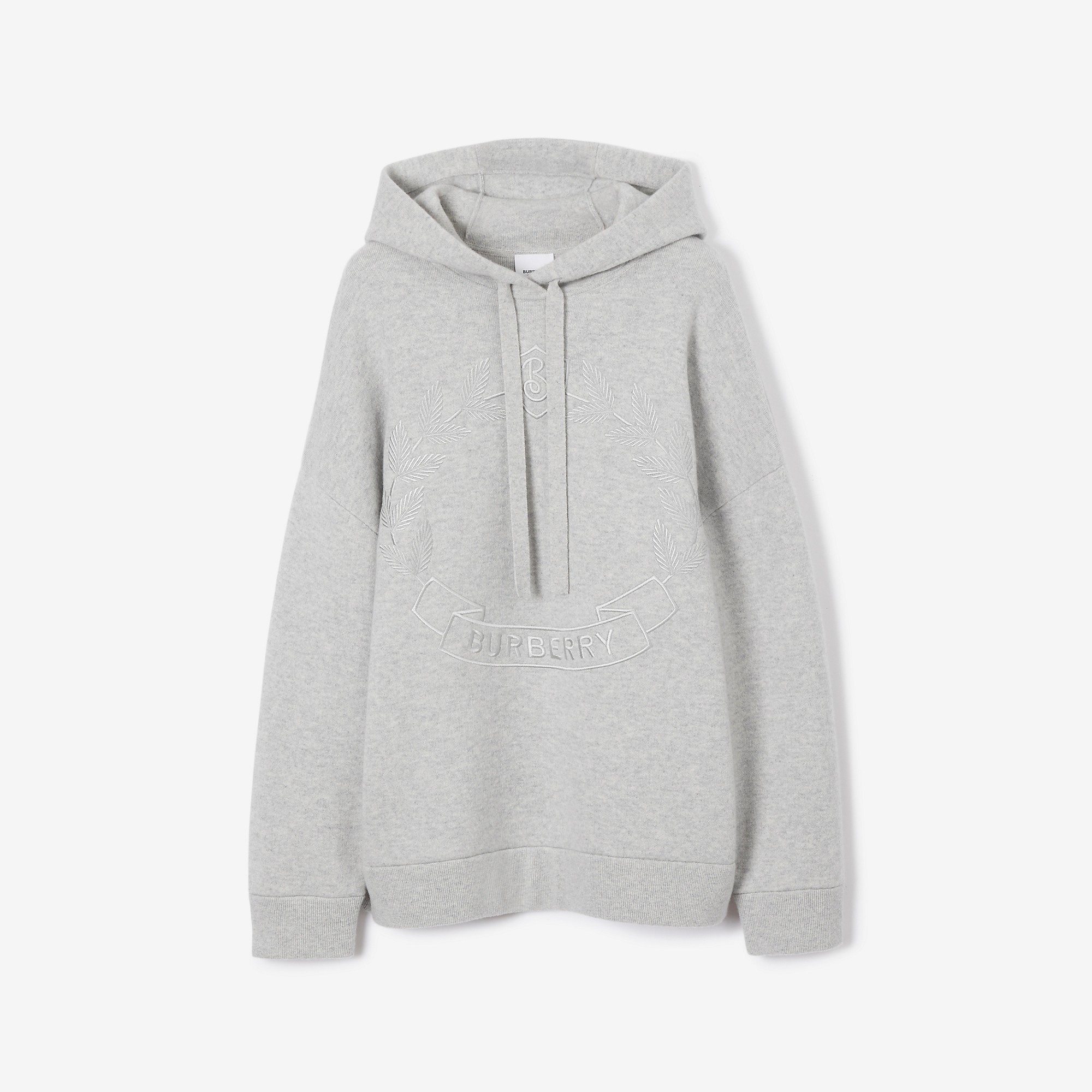 Oak Leaf Crest Cashmere Blend Oversized Hoodie - 1