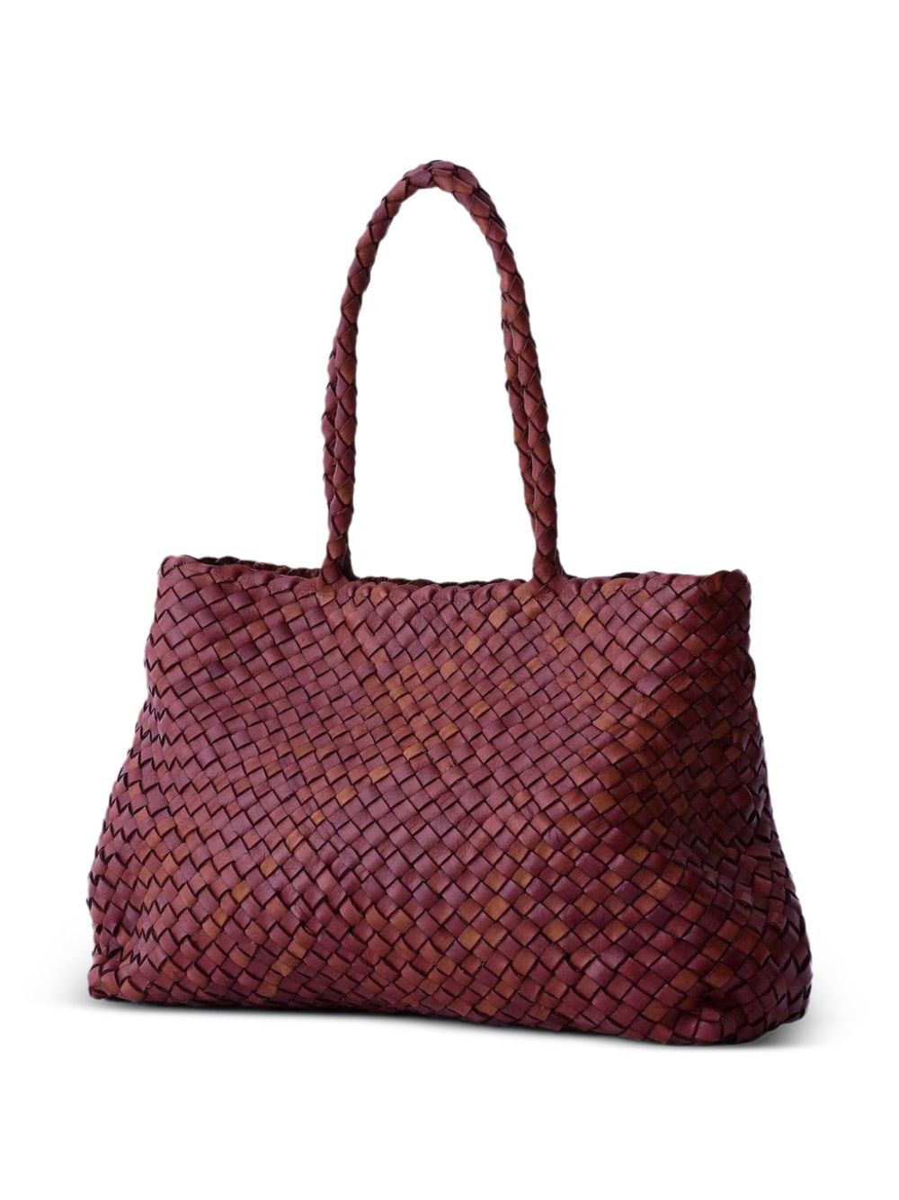 Vintage Mesh braided leather tote bag - 2