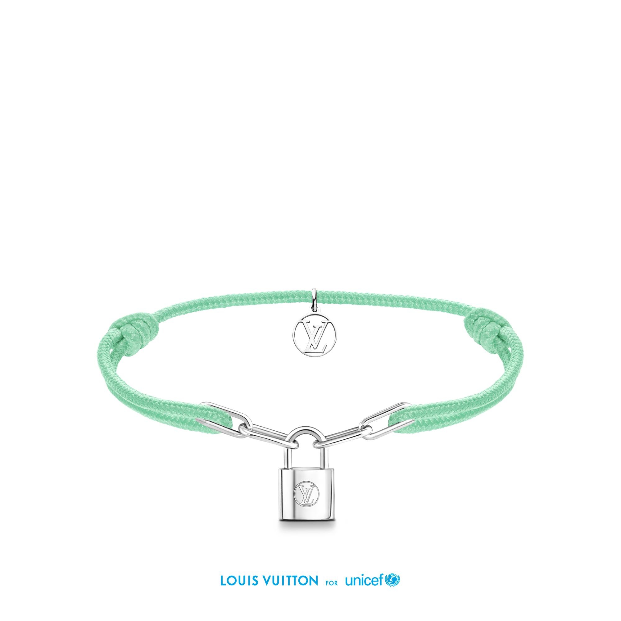 Silver Lockit X Virgil Abloh Bracelet, Sterling Silver And Celadon Cord - 1