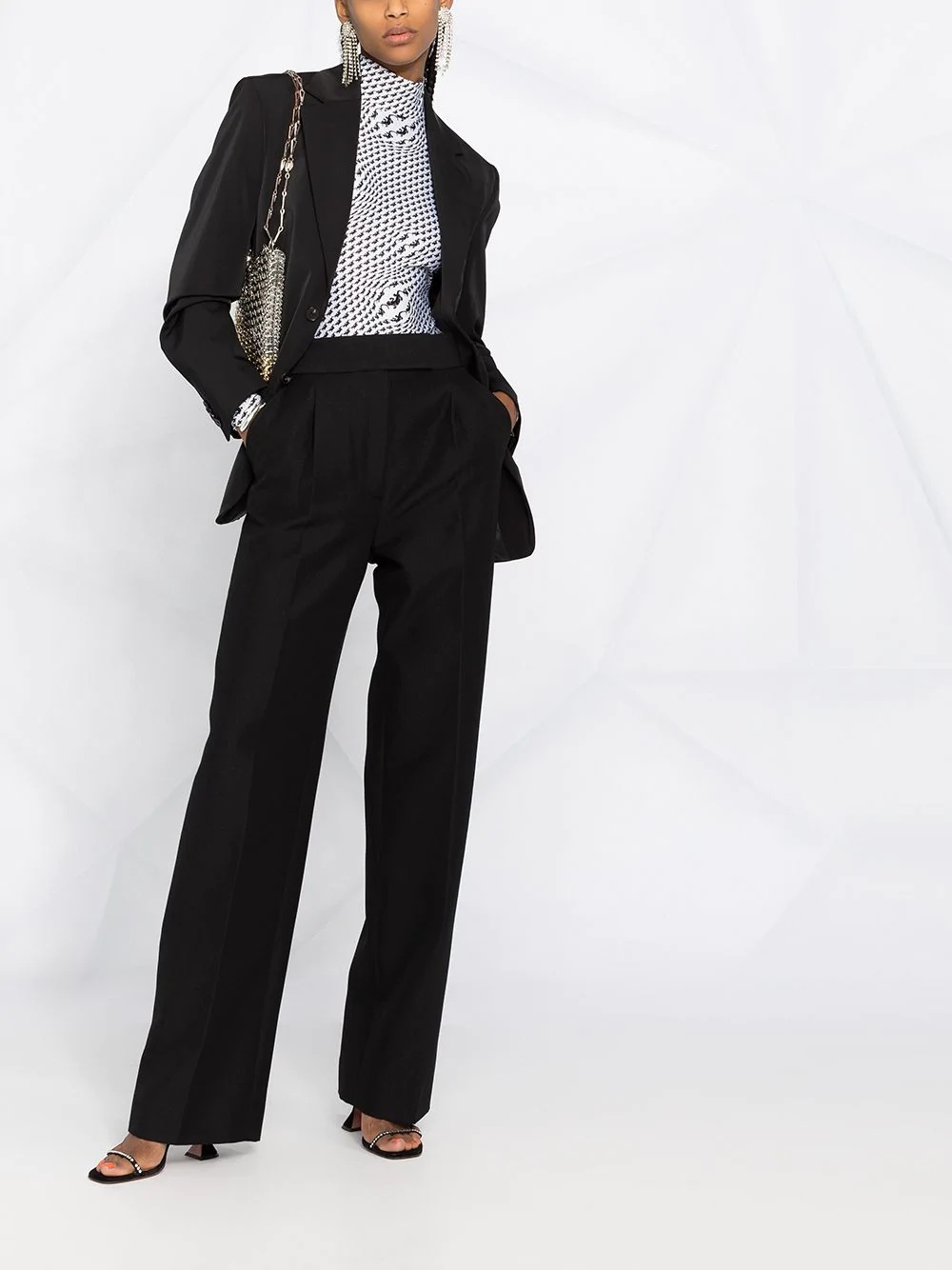 tailored wool flared trousers - 2