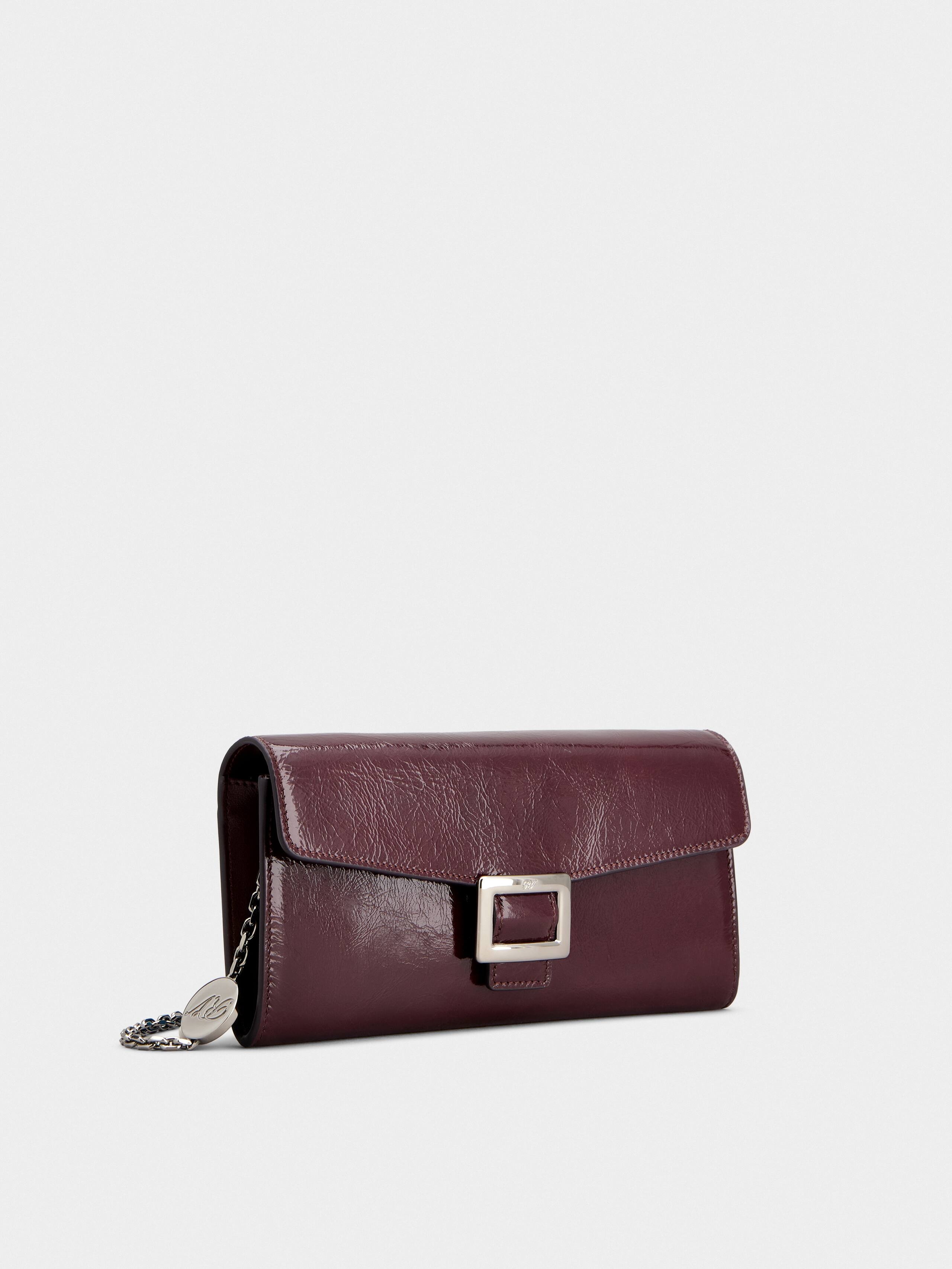 Belle Vivier Wallet on chain in patent leather - 3