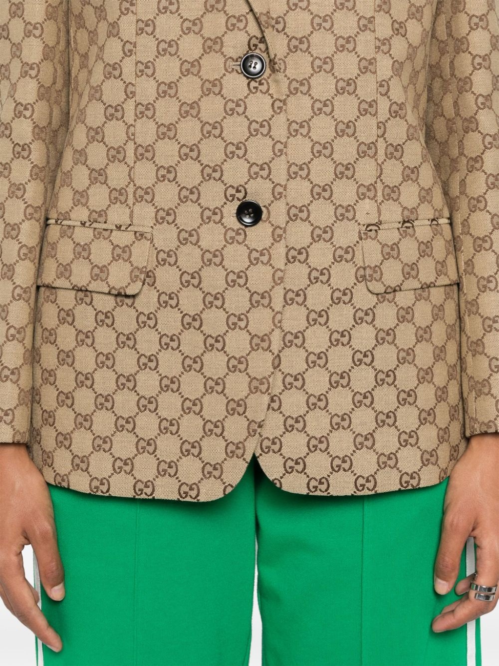 GG canvas single-breasted blazer - 5