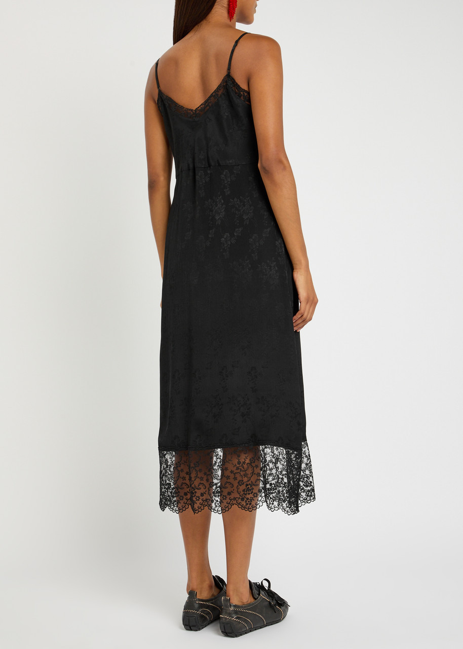 Simone Rocha Floral-jacquard Silk-satin Midi Slip Dress - 3