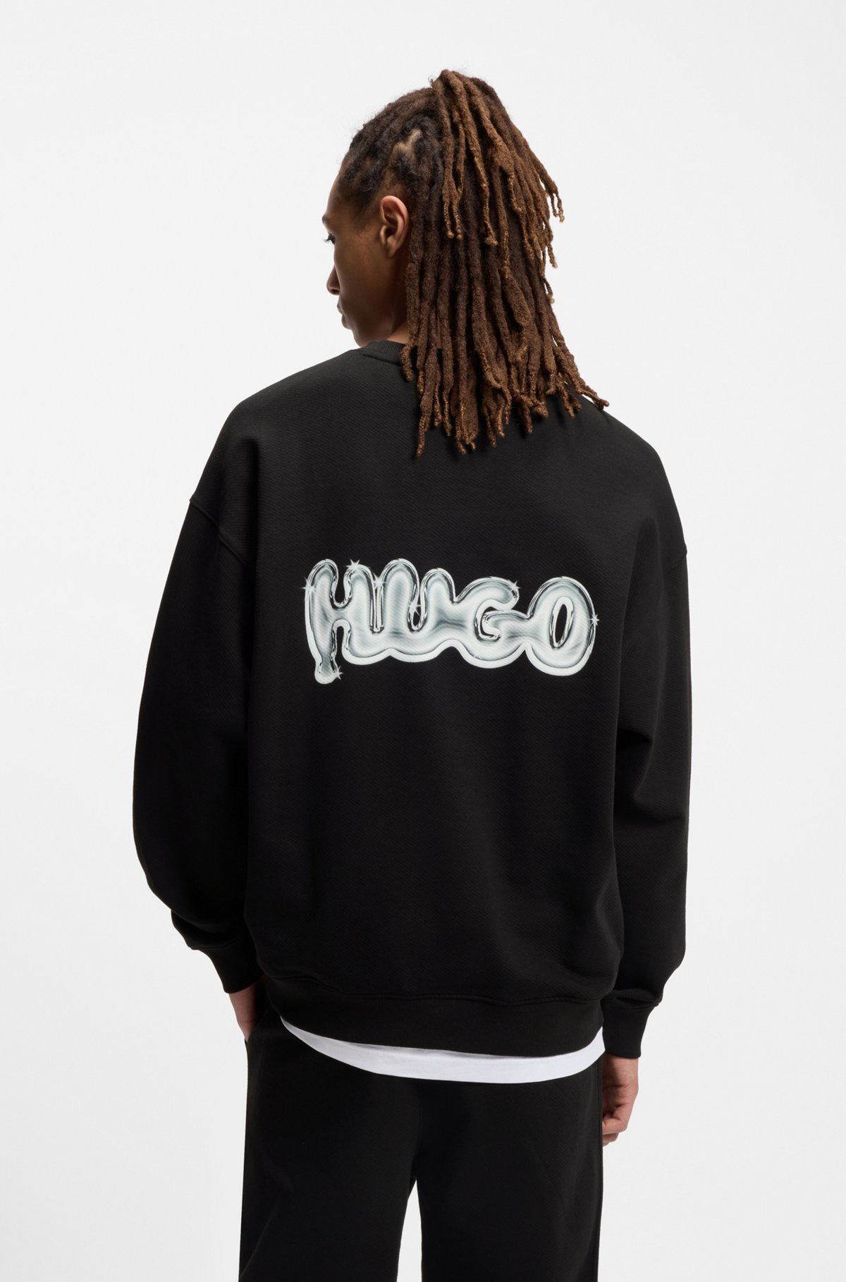 ALL-GENDER COTTON-TERRY SWEATSHIRT WITH LOGO PRINTS - 5