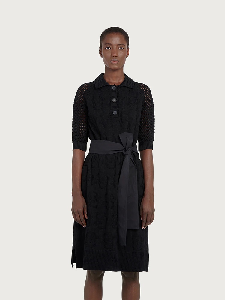 KNITTED COTTON DRESS - 1