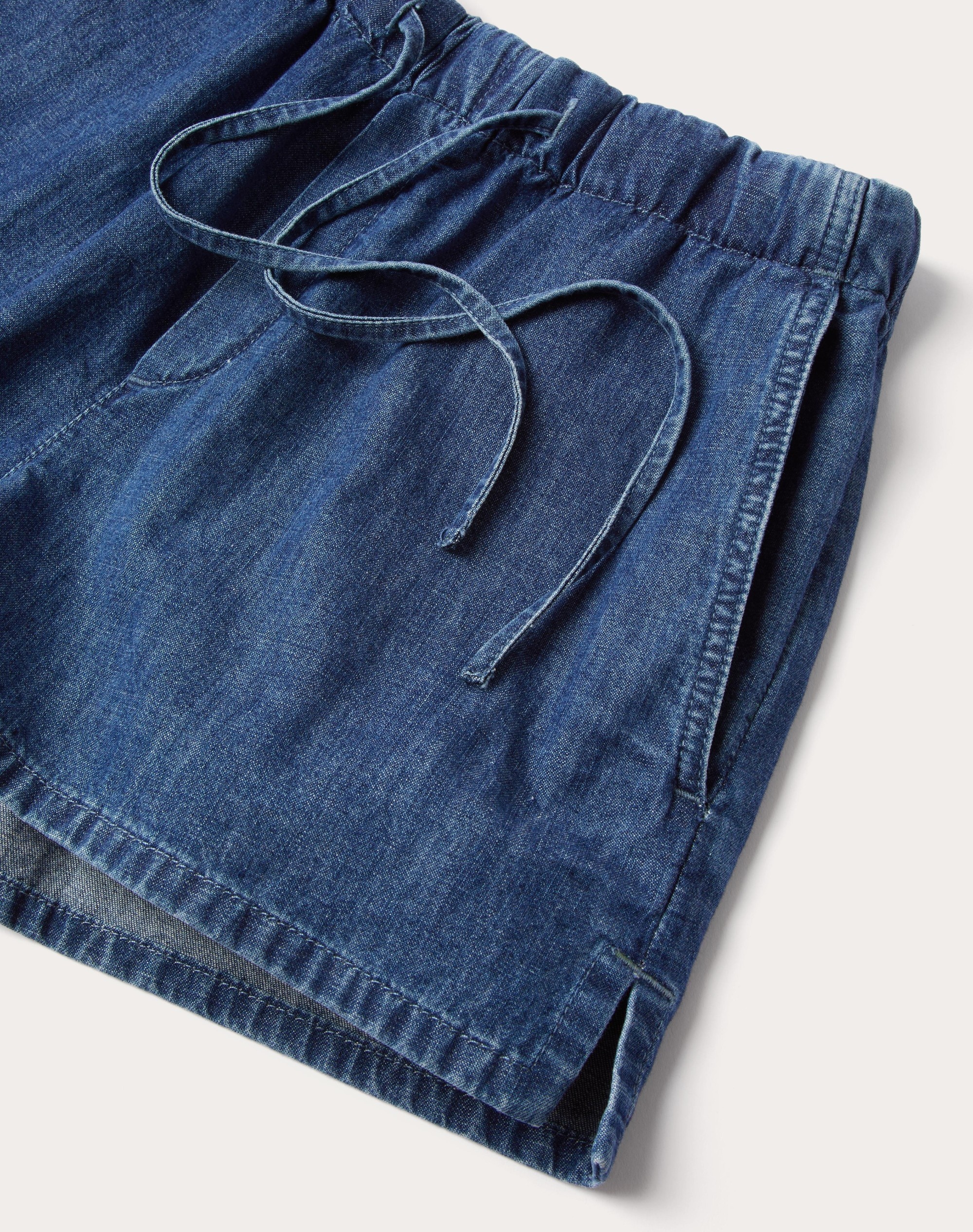 DENIM CHAMBRAY SHORTS - 2