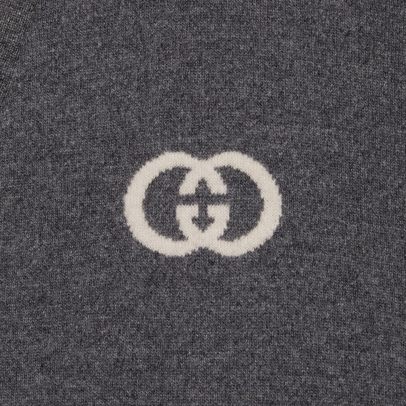 Knit wool cardigan with Interlocking G 4