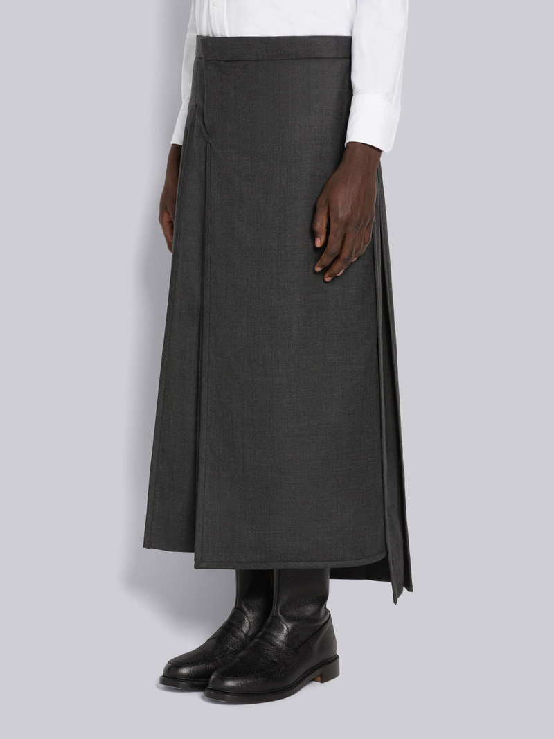 Thom Browne Super 120s Twill Backstrap Ankle Length Pleated Skirt outlook