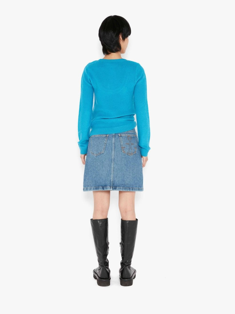 SCOOP NECK SEQUINS LOGO JUMPER 4