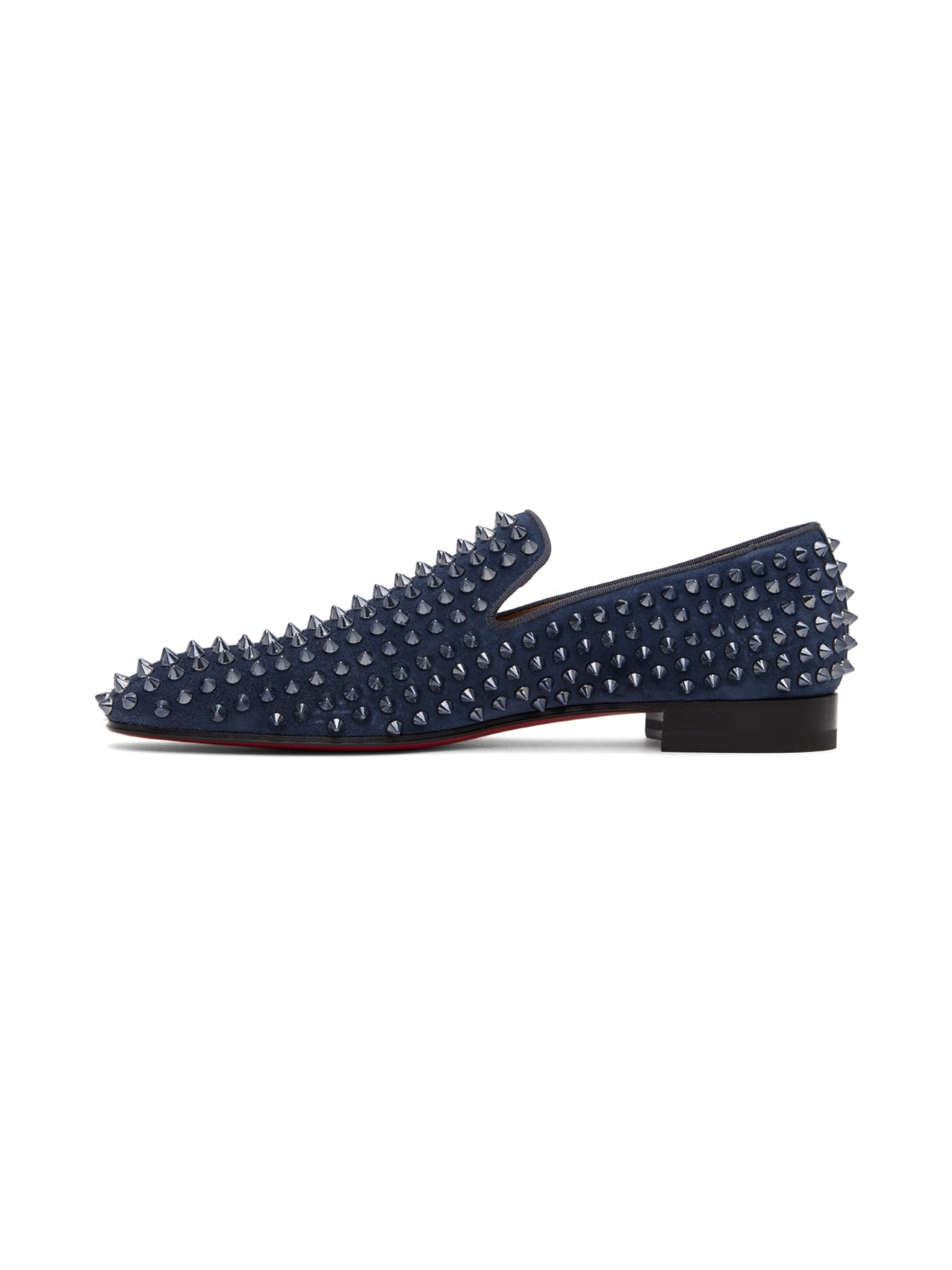 Navy Dandelion Spikes Loafers - 3