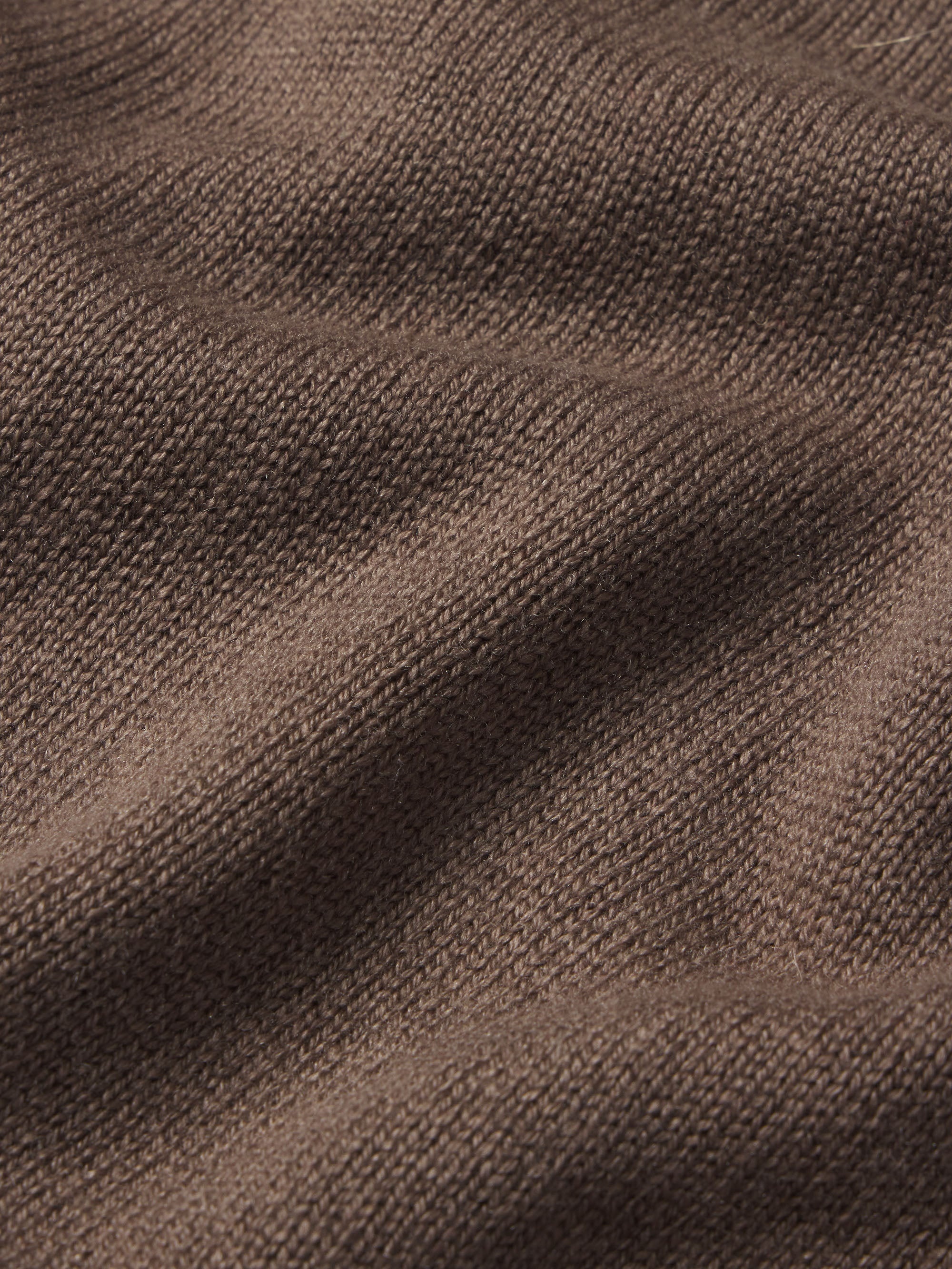 Silk Blend Polo Sweater in Soft Mocha - 4