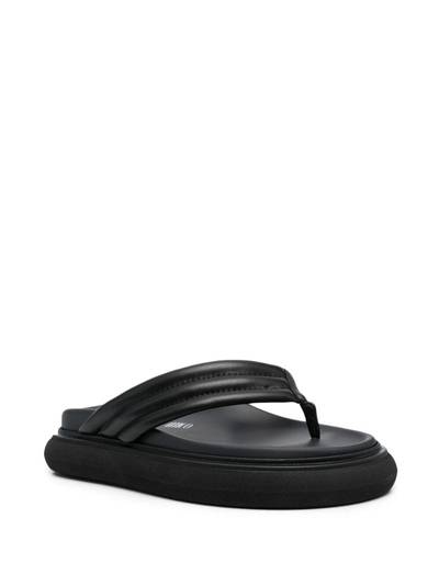 THE ATTICO chunky-sole leather flip flops outlook