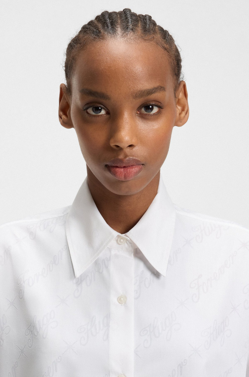 OVERSIZED-FIT SHIRT WITH LOGO BURNOUT PRINT 4