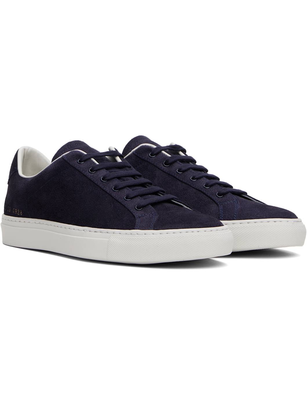 Navy Retro Suede Sneakers - 4