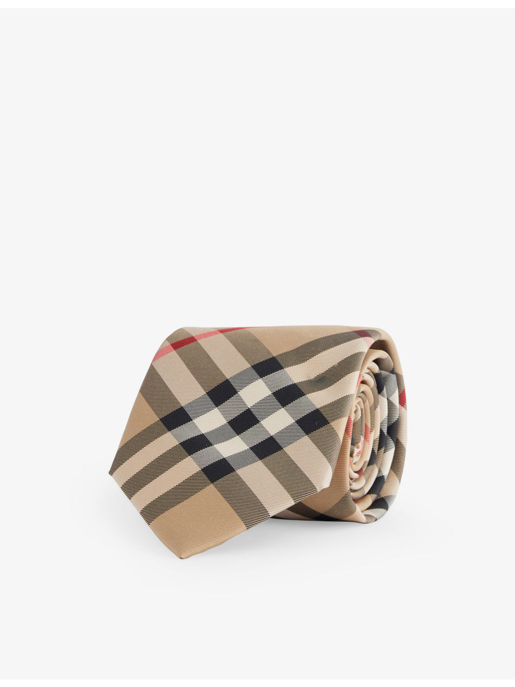 Manson check-print silk tie - 1