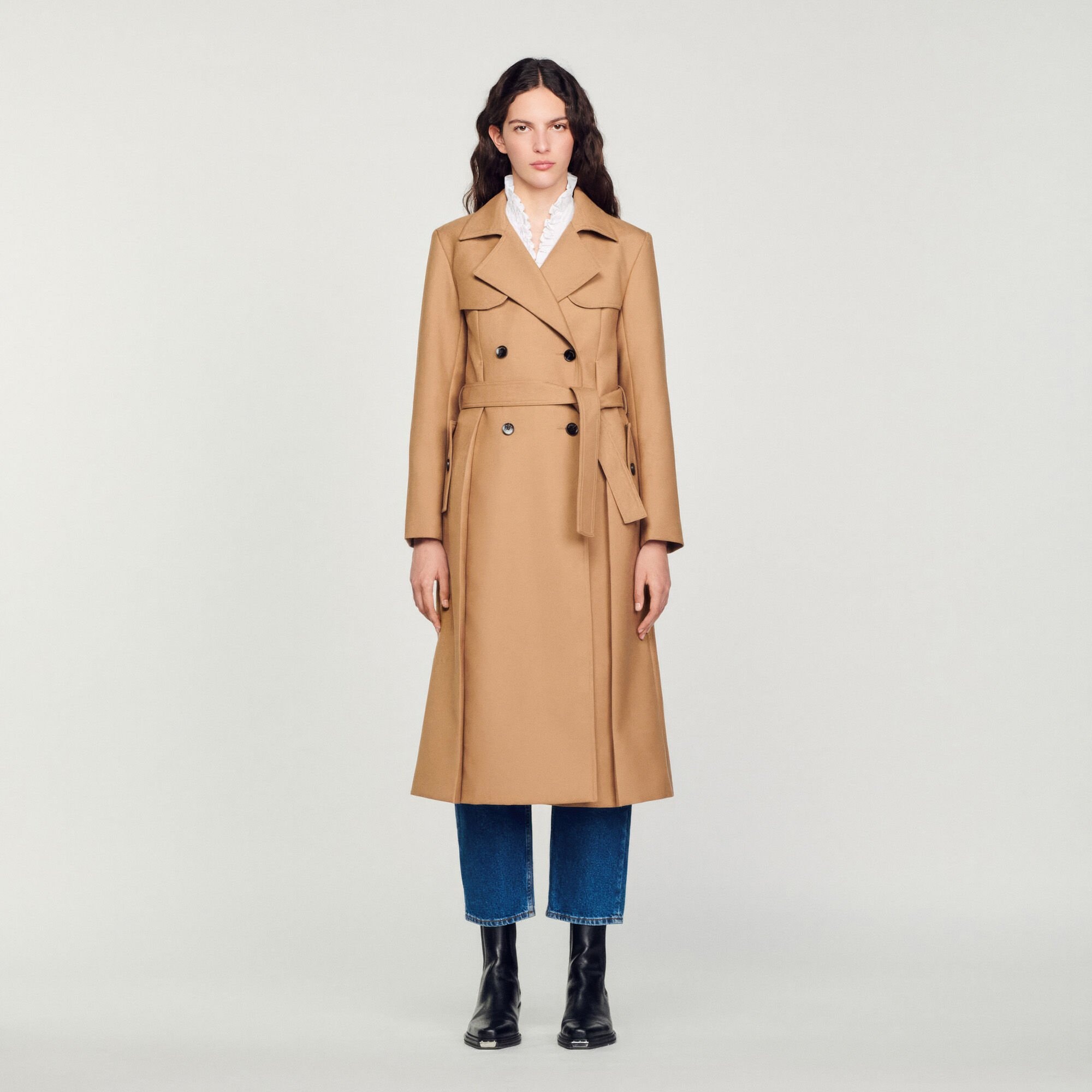 LONG TRENCH-STYLE COAT - 3
