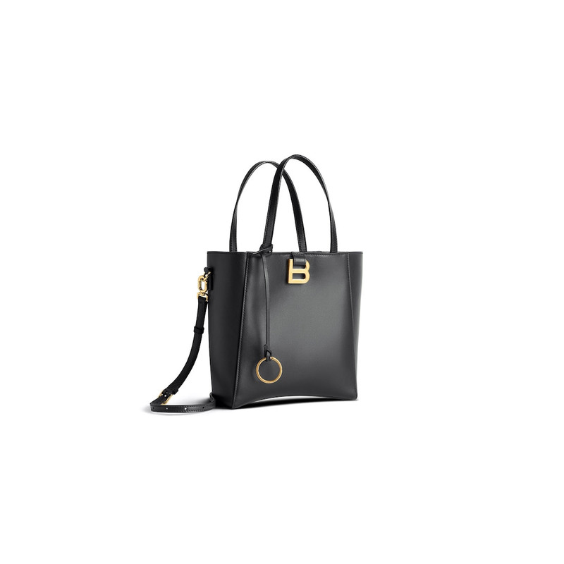 BALENCIAGA Women's Hourglass Soft Small Tote Bag  in Black outlook