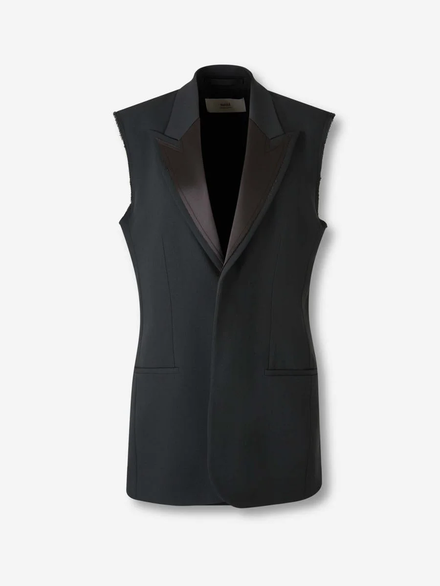 AMI Paris Wool Dress Vest - 1