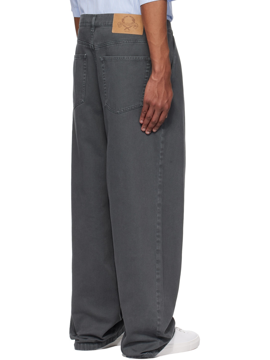 Black Laurel Crown Emblem Trousers - 3