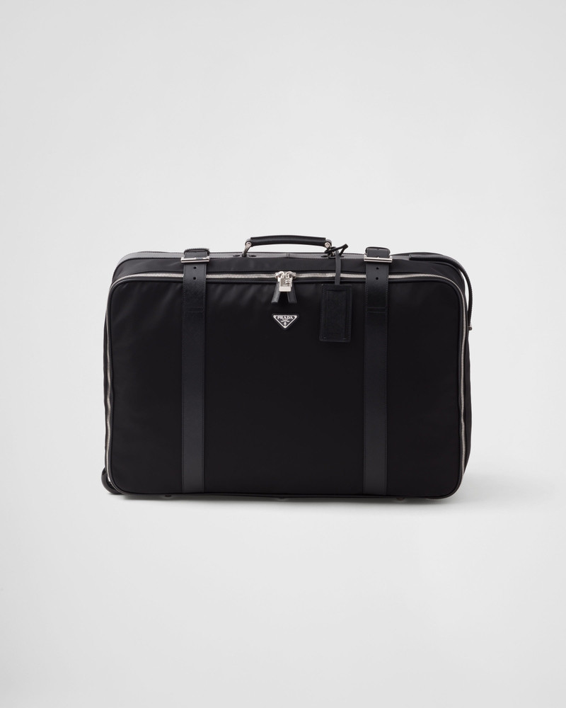 Re-Nylon and Saffiano leather suitcase 1