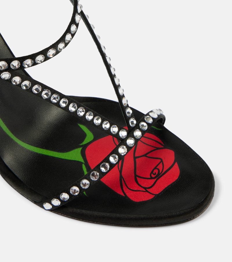 Crystal-embellished satin sandals 6