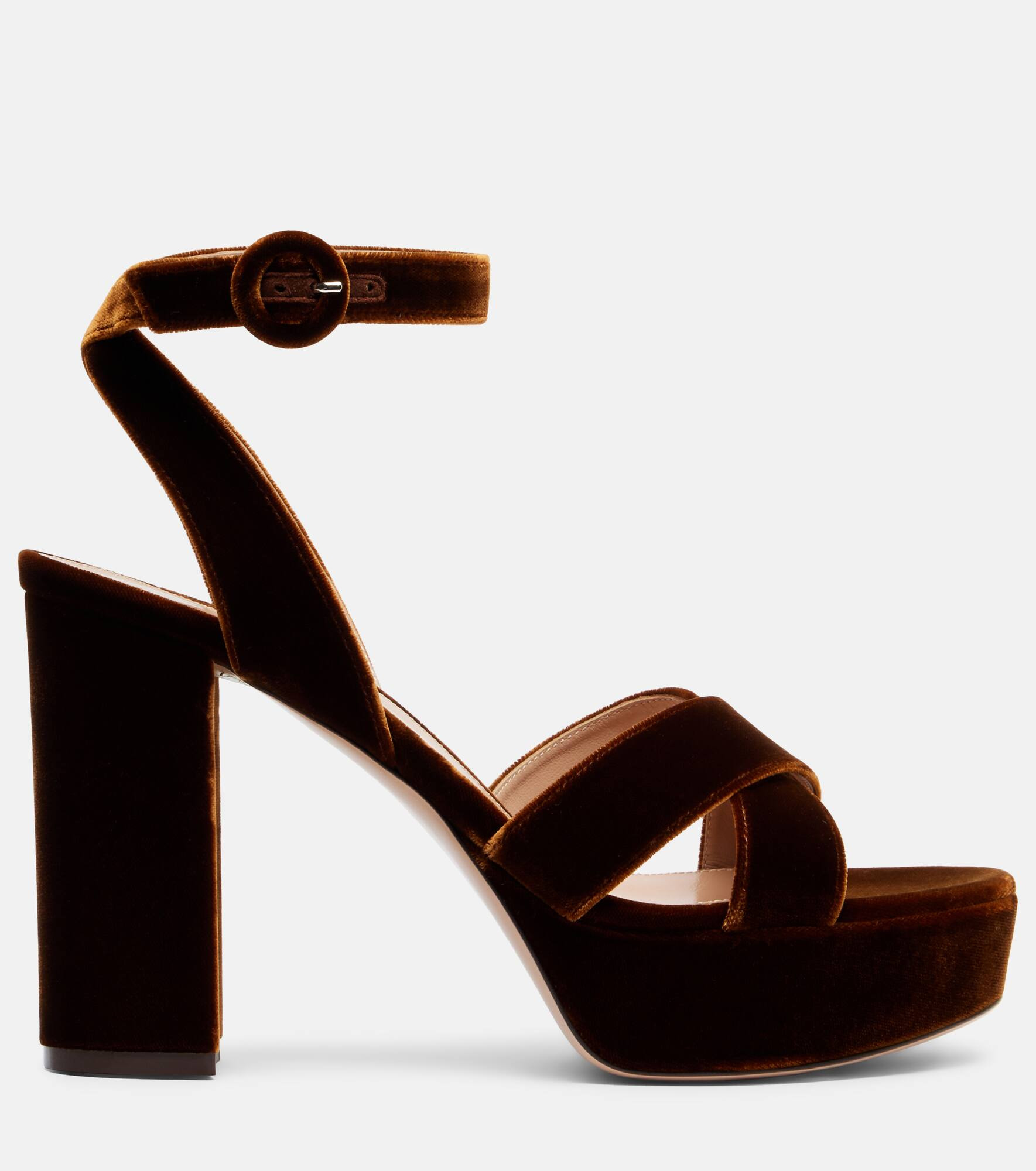Sabrina 105 velvet platform sandals - 4