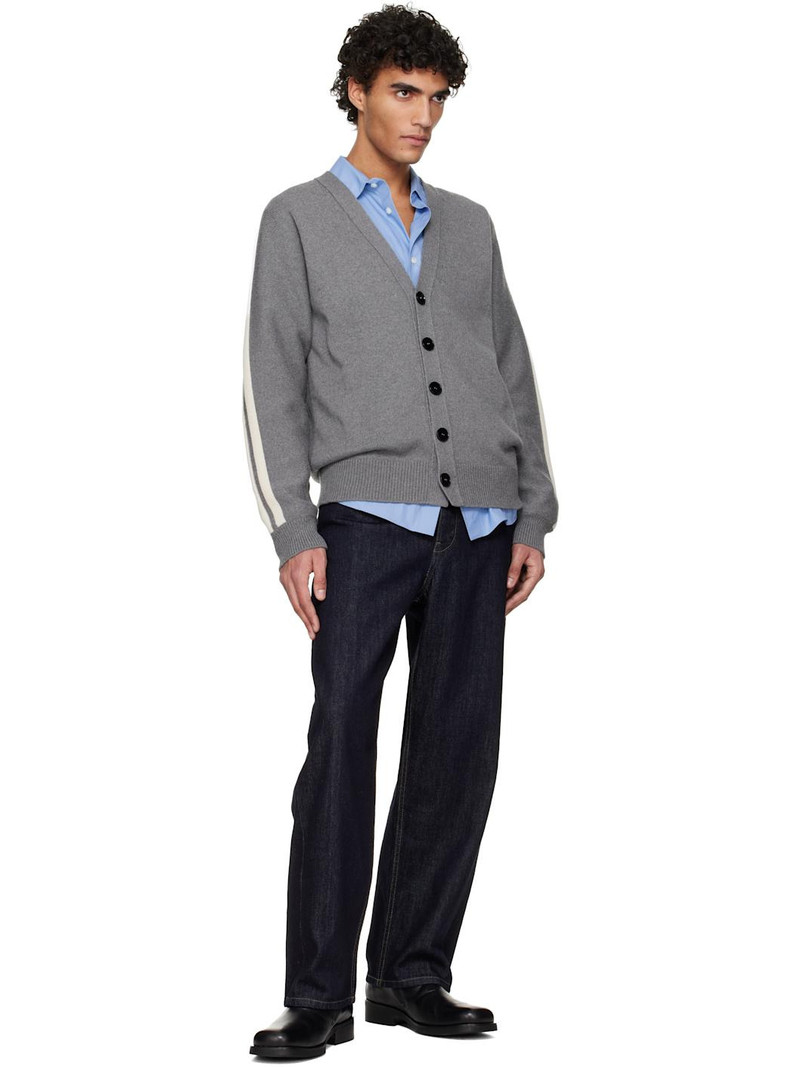 Jil Sander Gray Cashmere Cardigan outlook