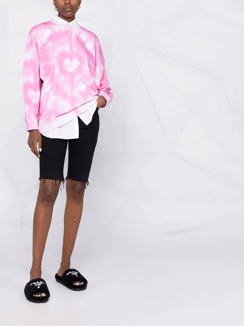 REDValentino heart-motif cotton sweatshirt outlook