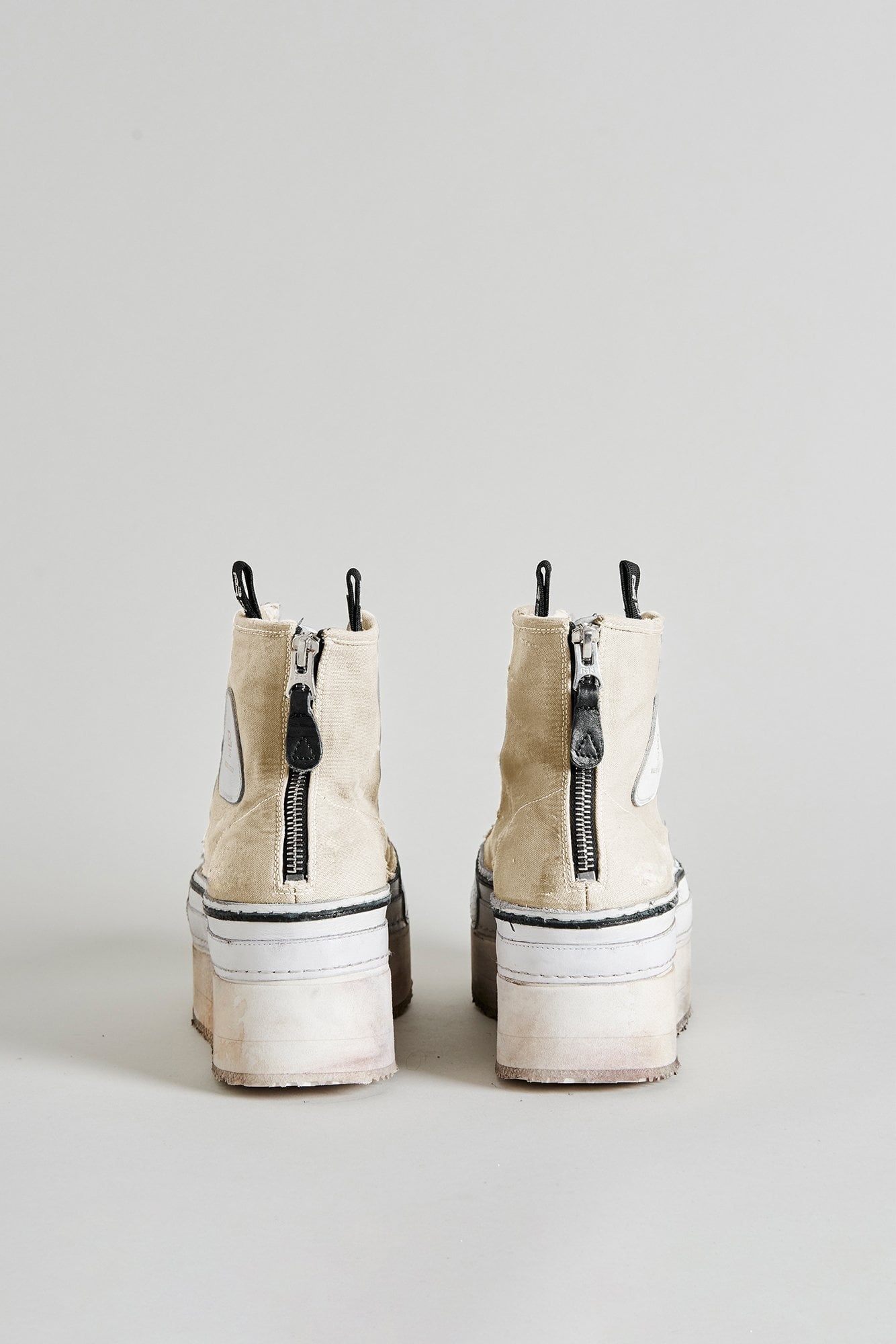 Platform High Top Sneakers - Ecru | R13 Denim - 3