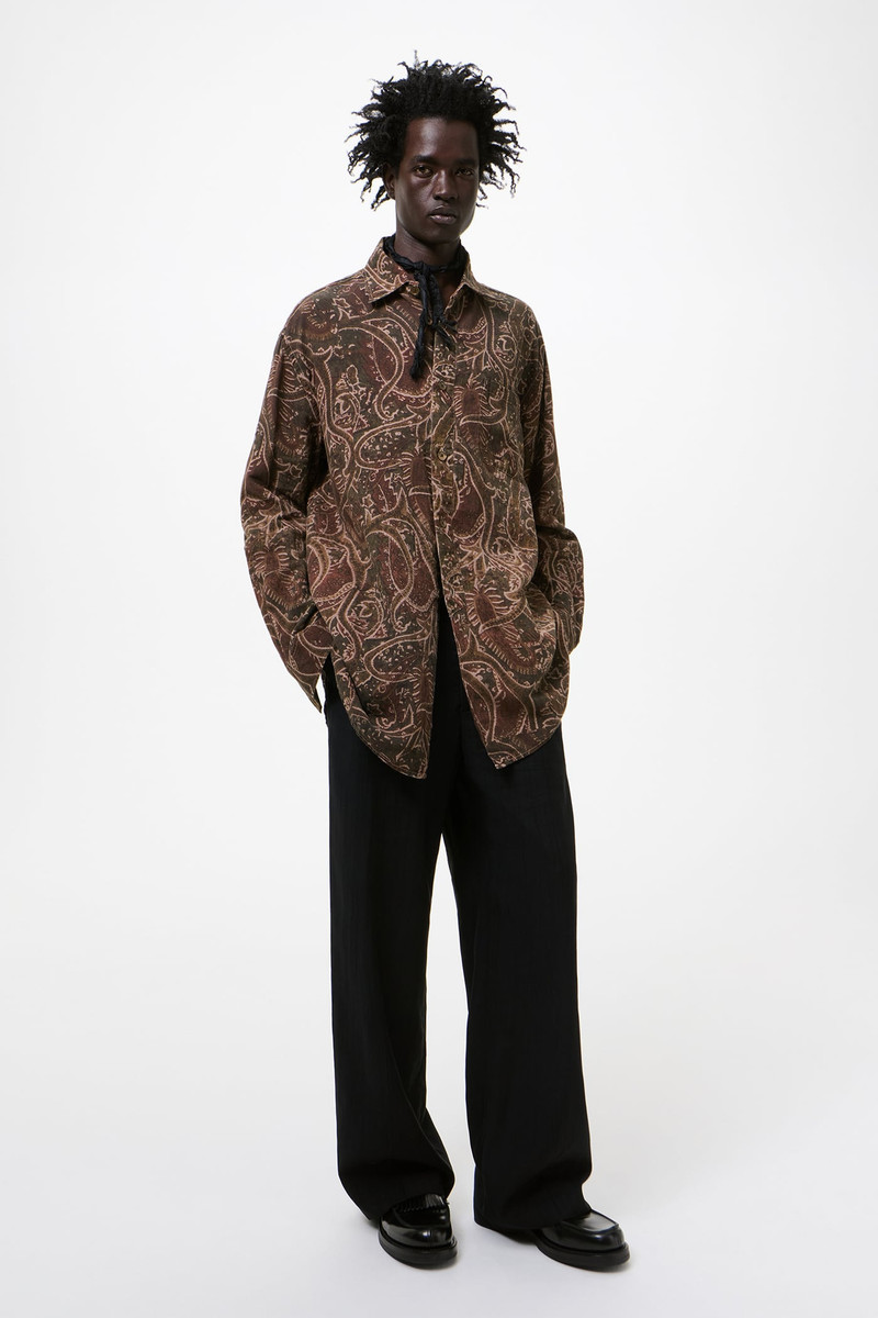 Our Legacy Vast Shirt Overdyed Snake Paisley Print outlook