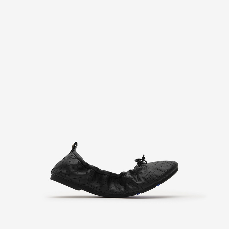 Check Leather Fawn Ballerinas​ 1