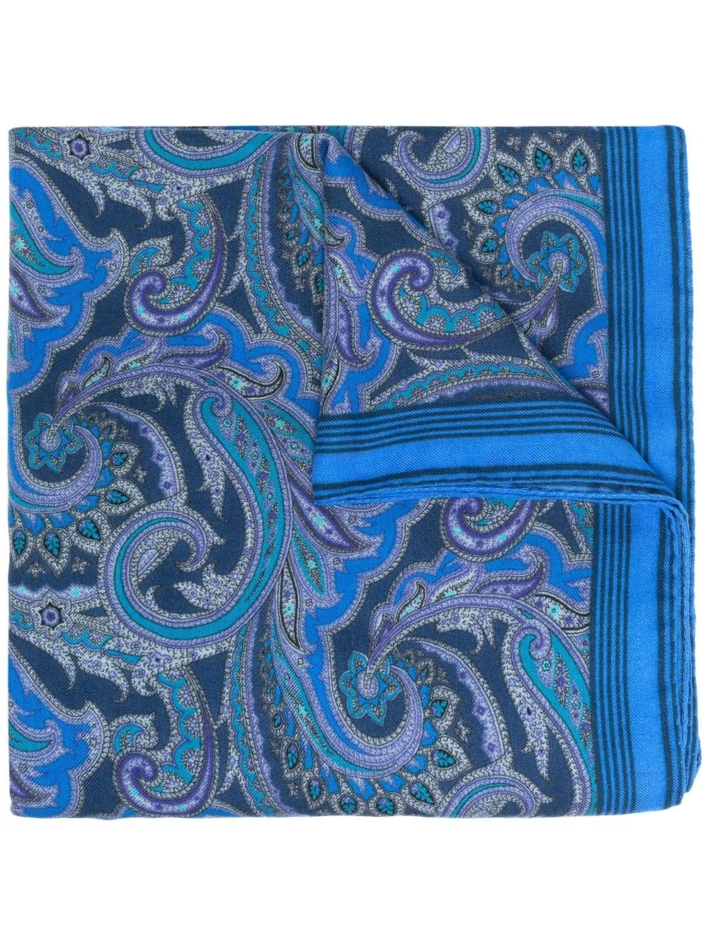 paisley-print frayed-edge scarf - 1