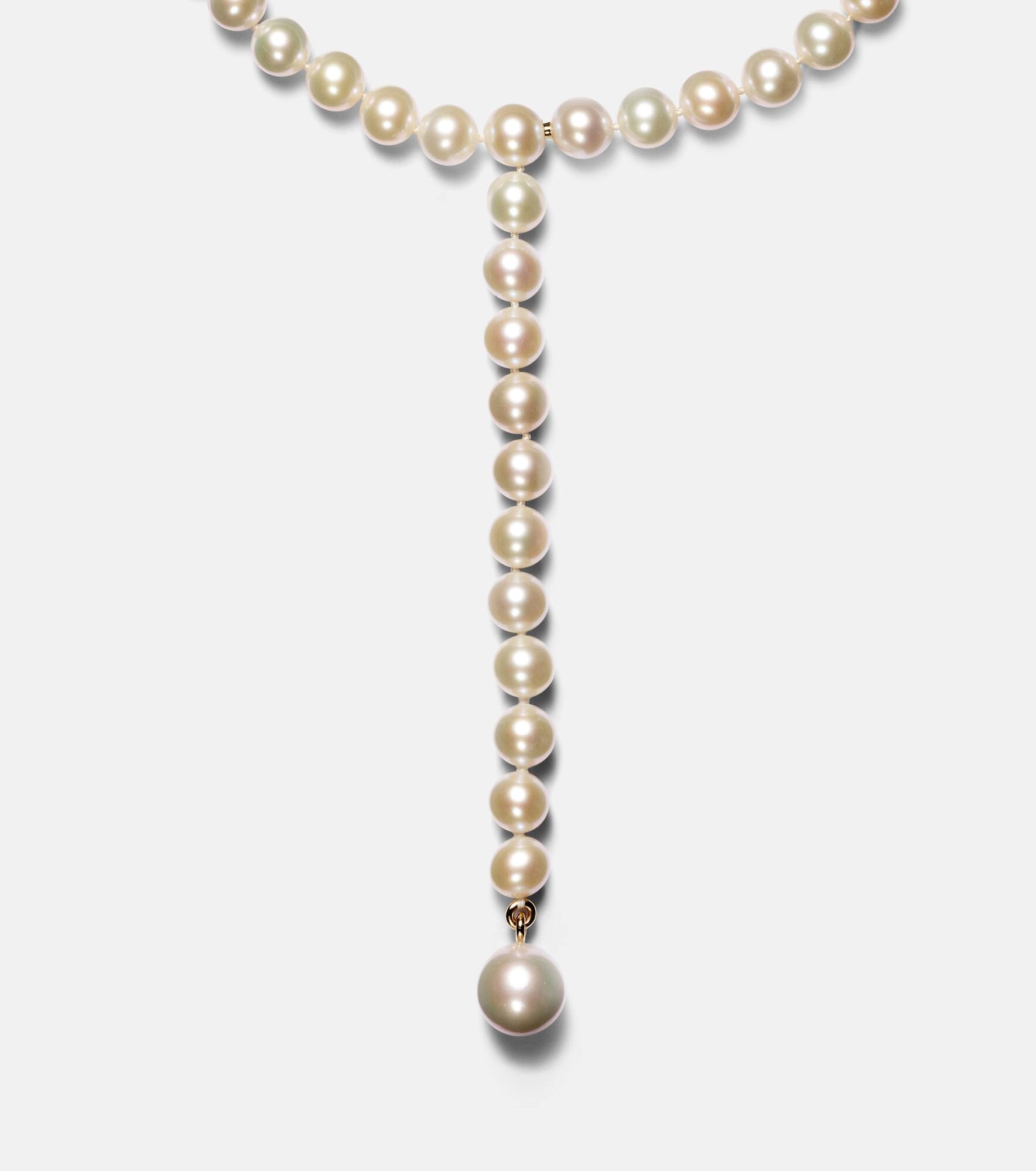 La Belle 14kt gold necklace with pearls - 4