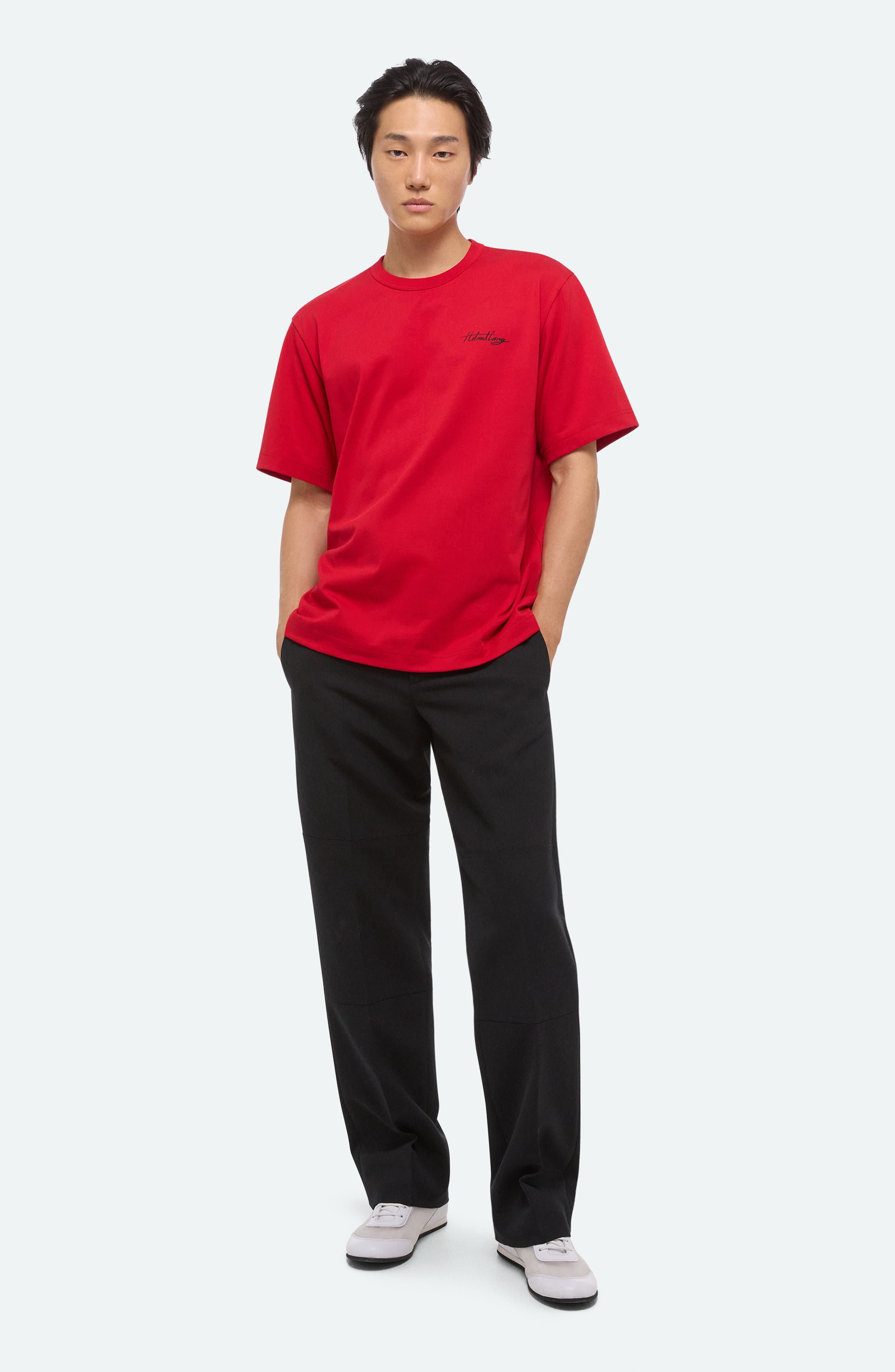 Helmut Lang Sketch Cotton T-Shirt in Deep Red at Nordstrom - 6