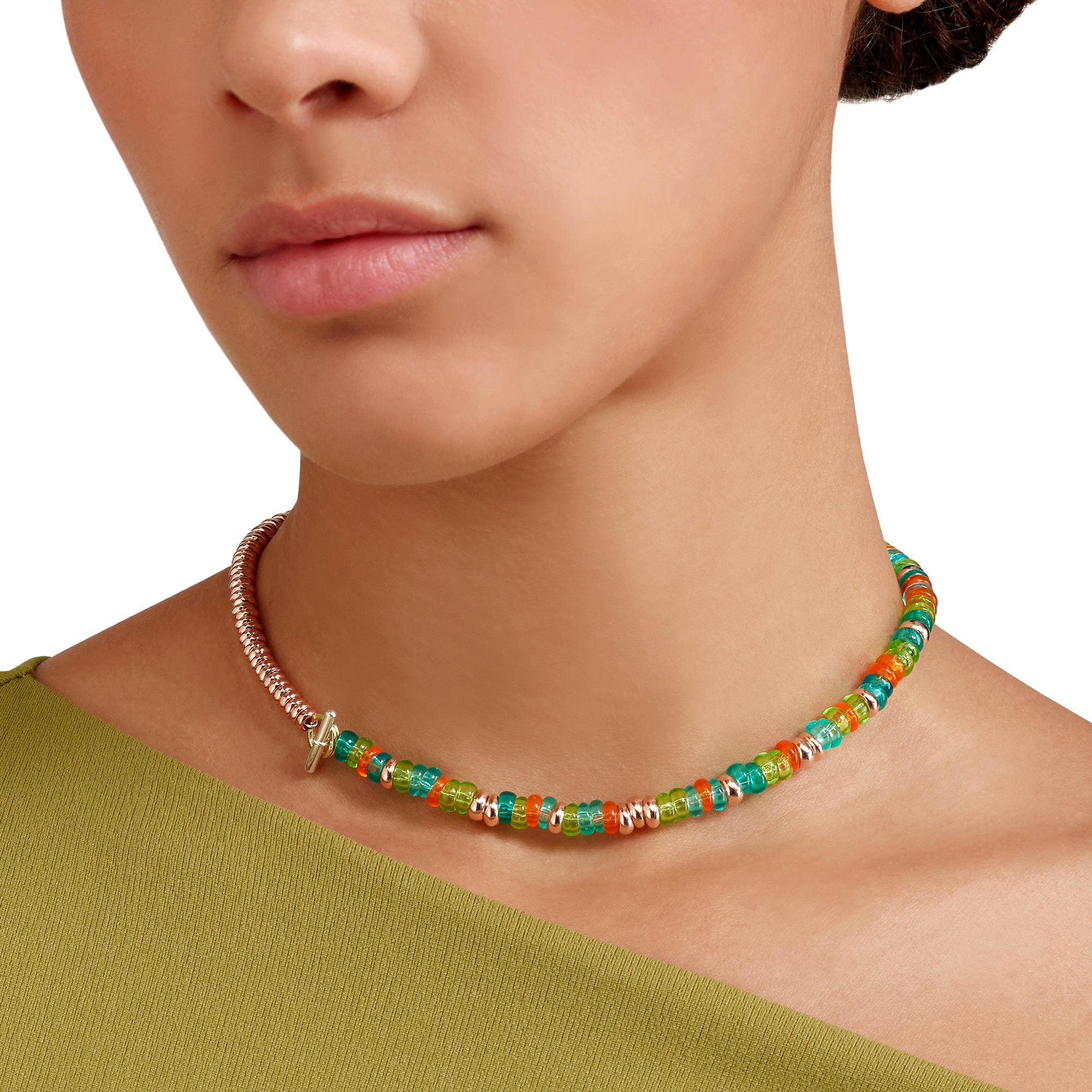 RONDELLE BRACELET IN GOLD-PLATED SILVER & RECYCLED PLASTIC - 4