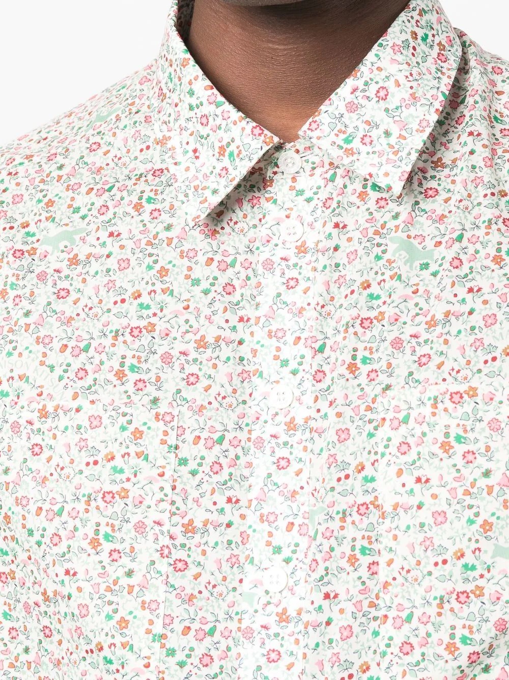 floral-print cotton shirt - 5