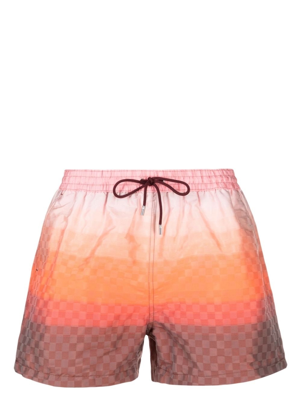 Gradient Check-jacquard swim shorts - 1