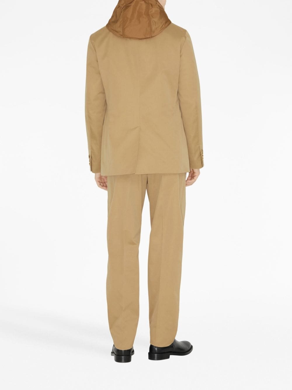 notched-lapels cotton tailored blazer - 4