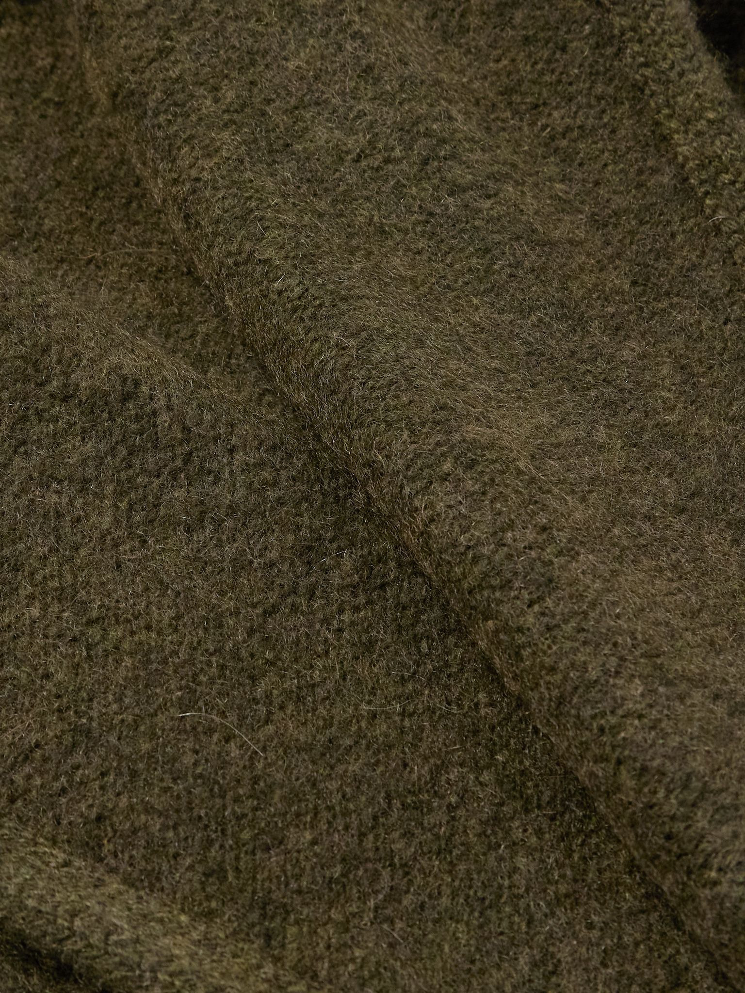 Shawl-Collar Cashmere Cardigan Green - 4