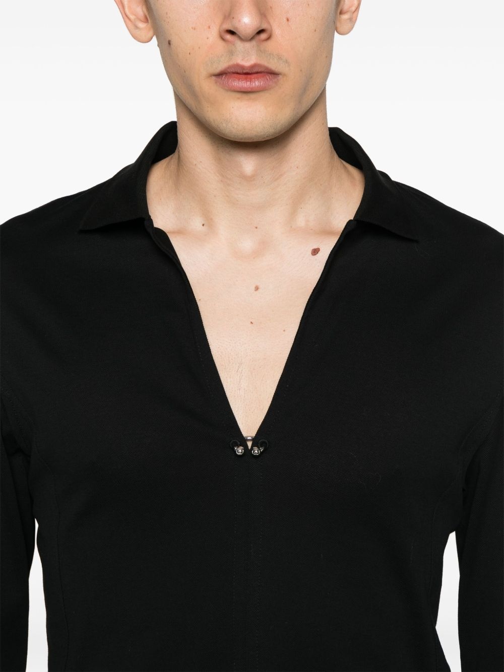 pierced polo shirt - 4